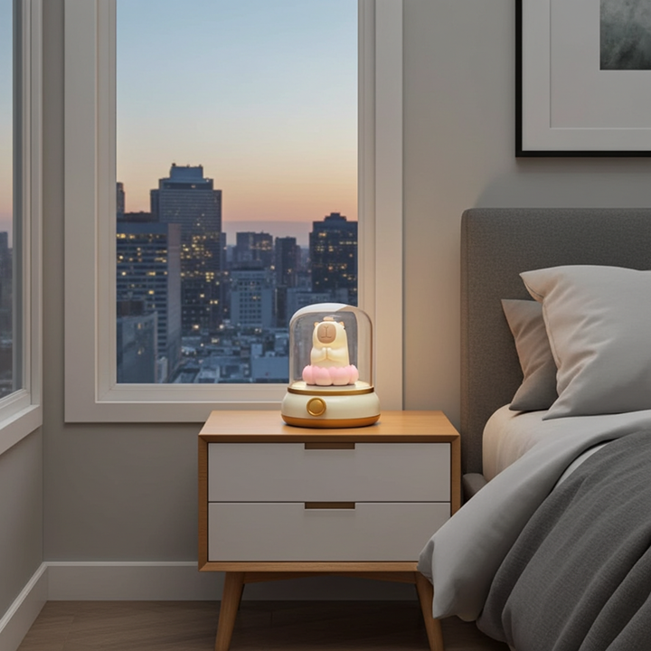 Veilleuse animaux LED en silicone — jaune modèle 2