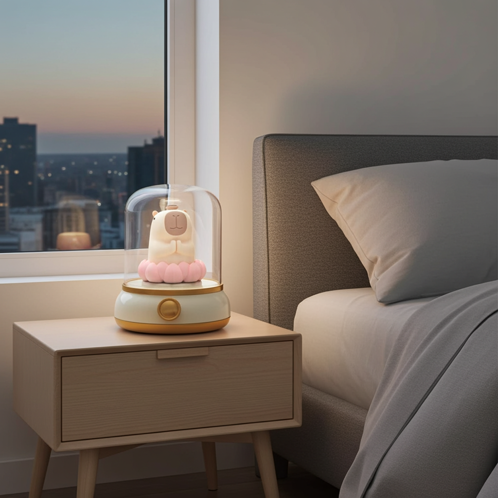 Veilleuse animaux LED en silicone — jaune modèle 2