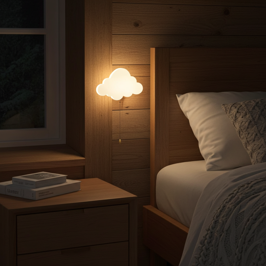 Veilleuse nuage LED murale - lampe enfant - modèle 8