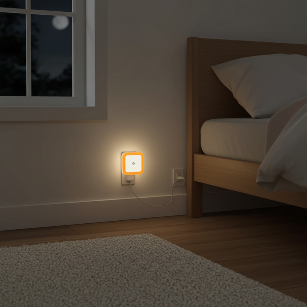 Veilleuse murale LED mini détecteur crépusculaire - modèle 2